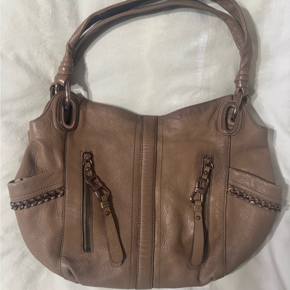 B. Makowsky Brown Leather Purse Y2K